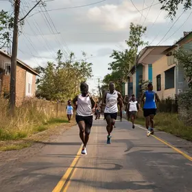 corrida e caminhada na Colônia