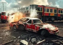 carro atinge trem em Barra Mansa