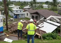reparar danos causados pelas chuvas