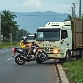 motociclista dorme