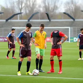 entra em campo e veste