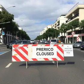 interdição Rua Duque de Caxias