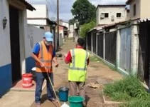 mutirão de limpeza em Santa Lúcia